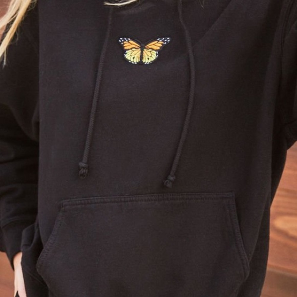 Black butterfly hoodie